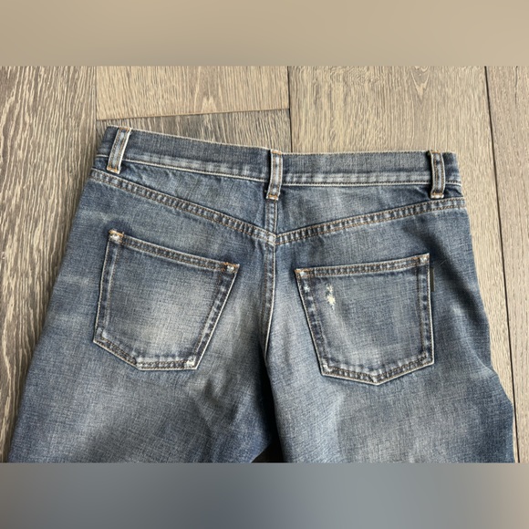 Saint Laurent Straight Leg Distressed Jeans Size 25 - Picture 9 of 10